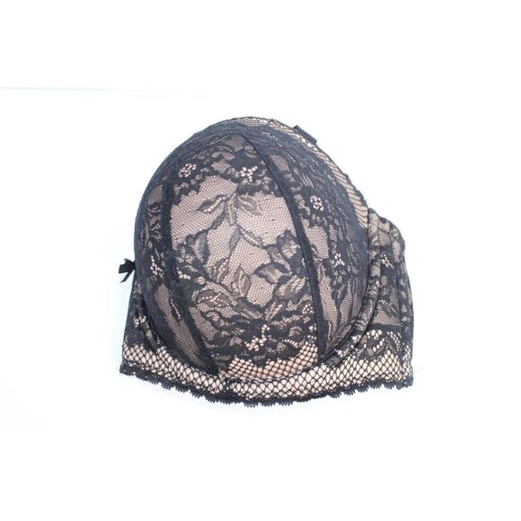 Torrid Curve Push Up Strapless Size 44D Black Beige Lace Wired Padded Bra NWT - Picture 15 of 15